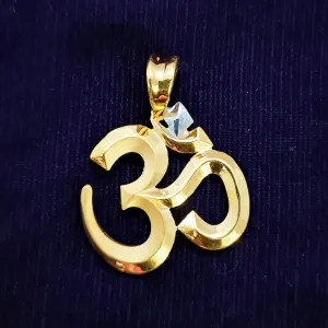 22 KT Gold Unisex Devinely Blessed Om Pendant (D12)
