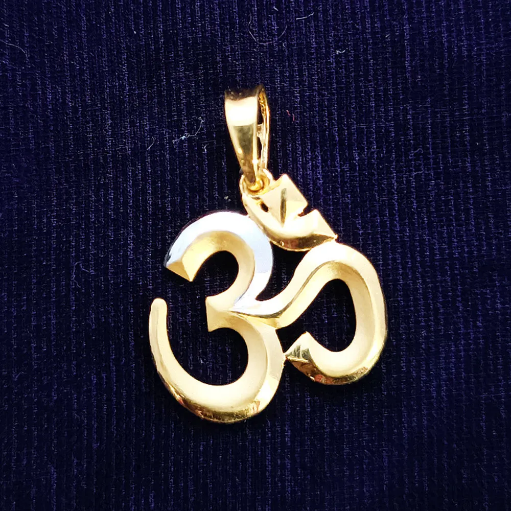 22 KT Gold Unisex Devinely Blessed Om Pendant (D13)