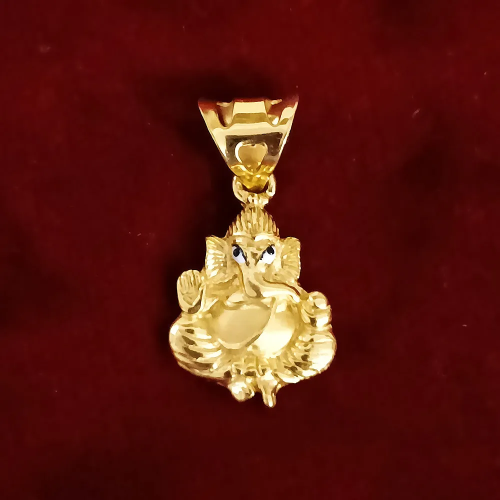 22 KT Gold Unisex Lord Ganesha Pendant (D23)