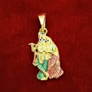 22 KT Gold Unisex Lord Krishna Pendant (D8)