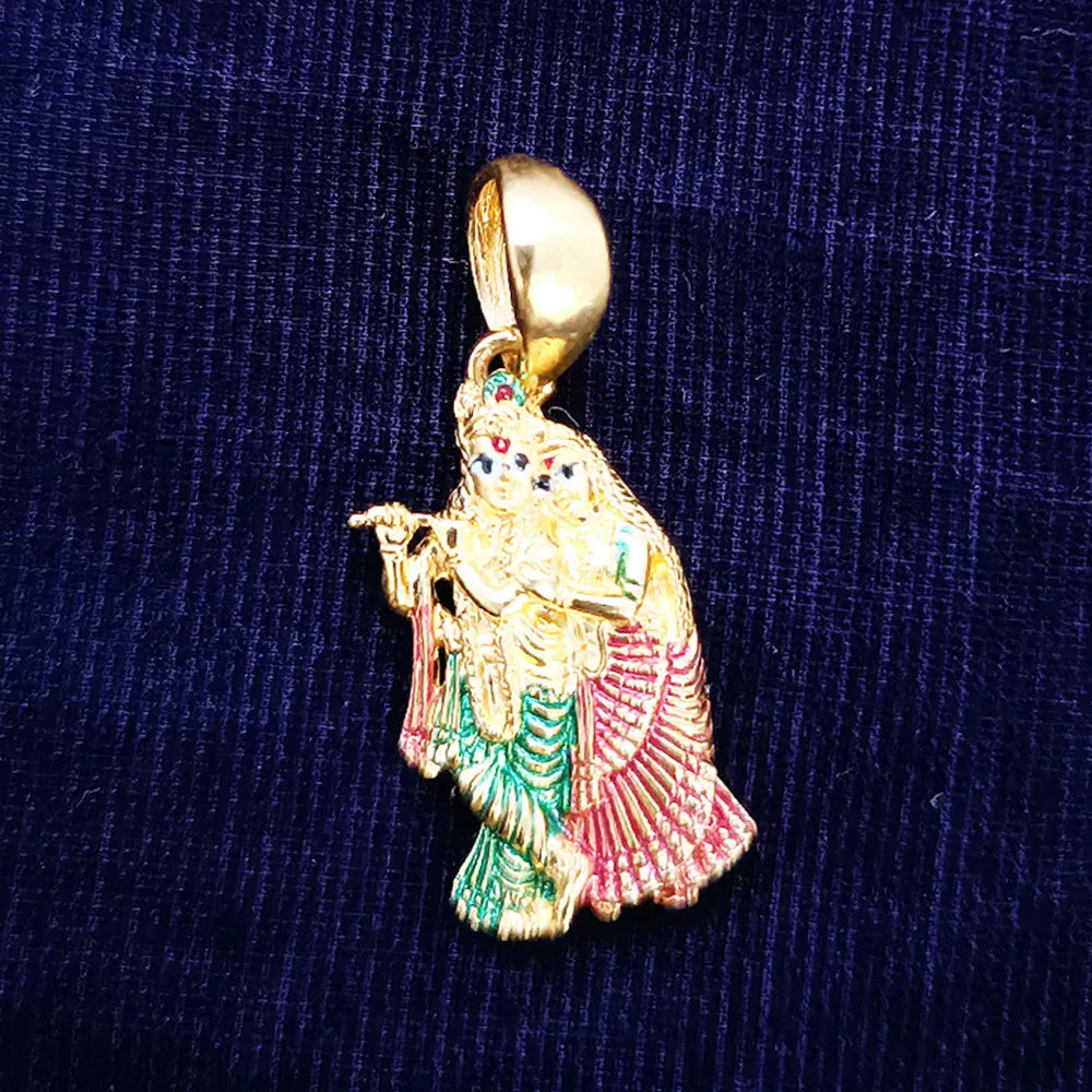 22 KT Gold Unisex Lord Krishna Pendant (D8)