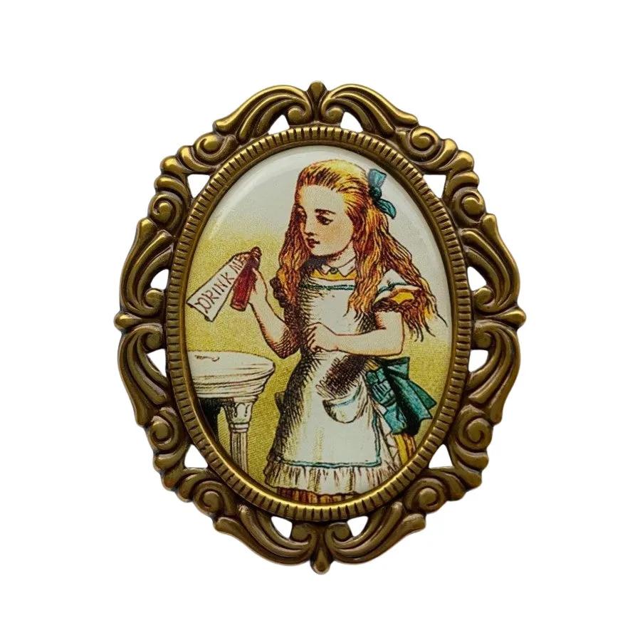 Alice in Wonderland Brooch by Love Boutique