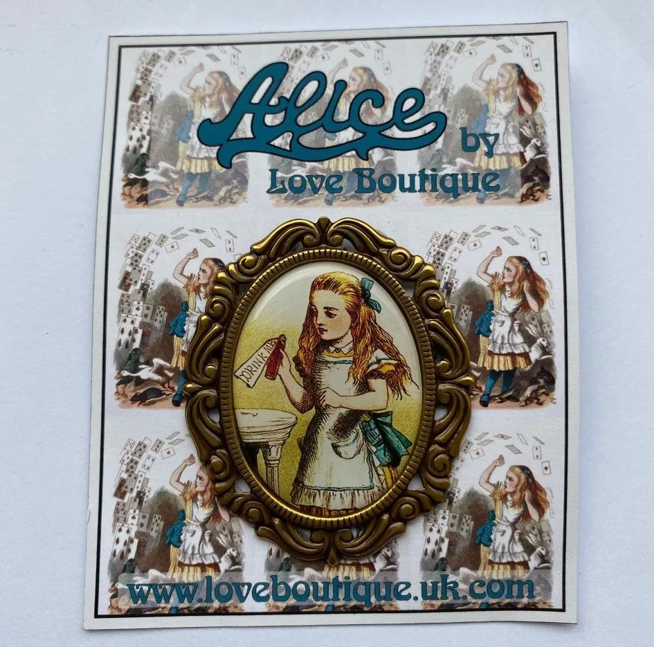 Alice in Wonderland Brooch by Love Boutique