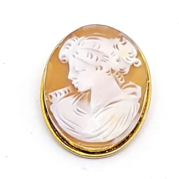Antique Victorian carved shell cameo, pendant and brooch. sxx. Jeweler's.