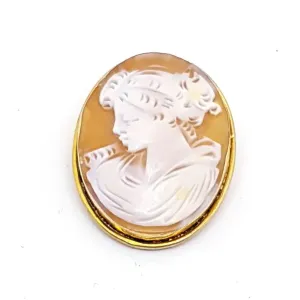 Antique Victorian carved shell cameo, pendant and brooch. sxx. Jeweler's.