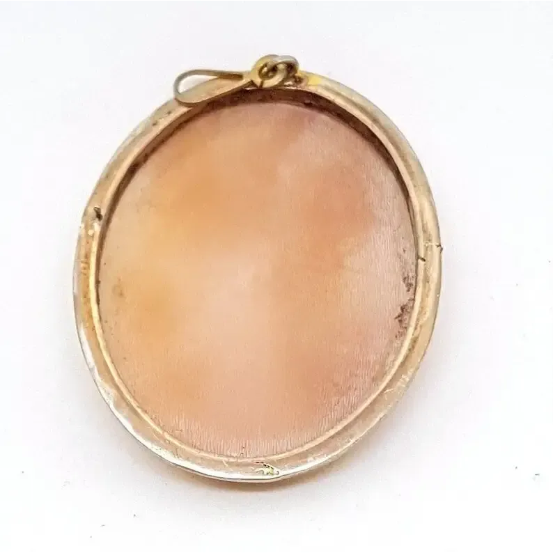 Antique Victorian carved shell cameo, pendant and brooch. sxx. Jeweler's.