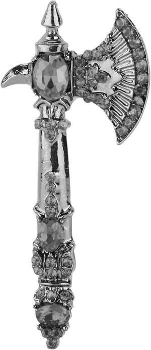 Axe Brooch Pin, Accessory Brooch Badge Pins Tomahawk Pin Christmas Brooches for Male and Female(Black)