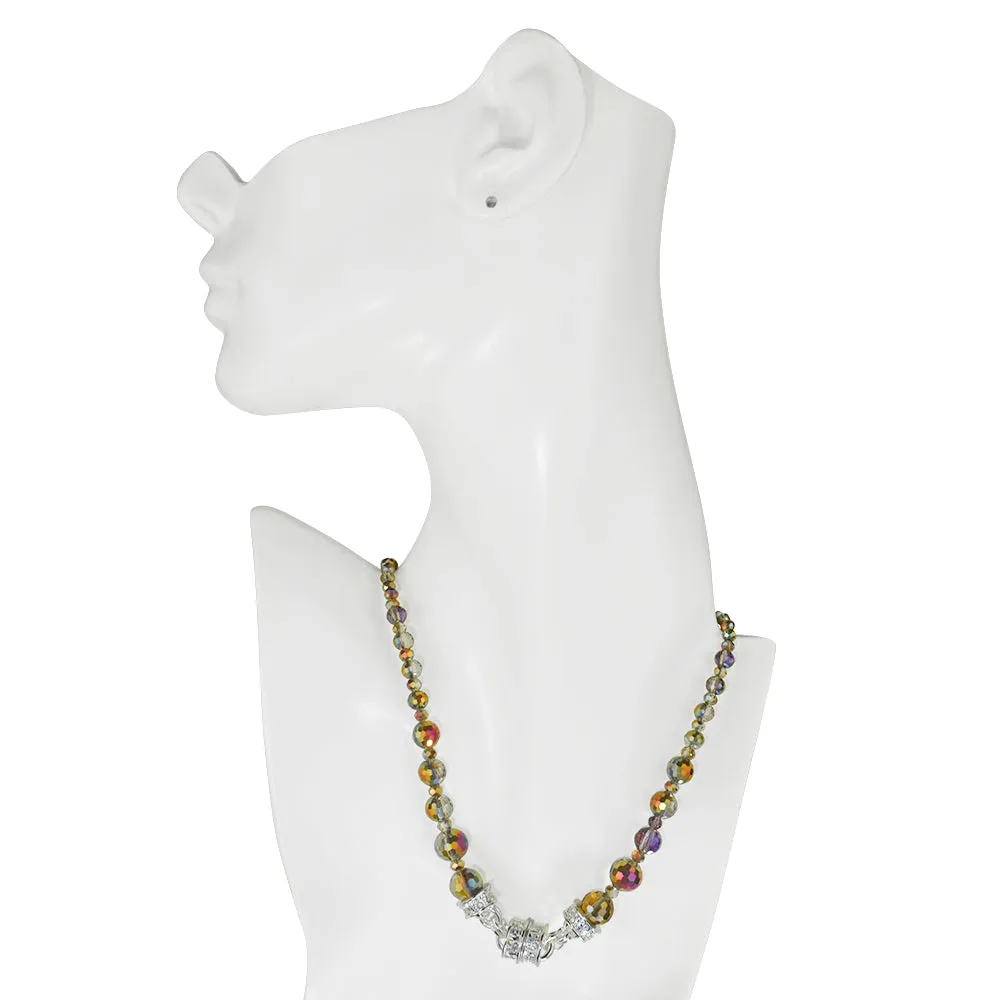 Belle Of The Ball Beaded Magnetic Interchangeable Necklace (Sterling Silvertone/Iridis)