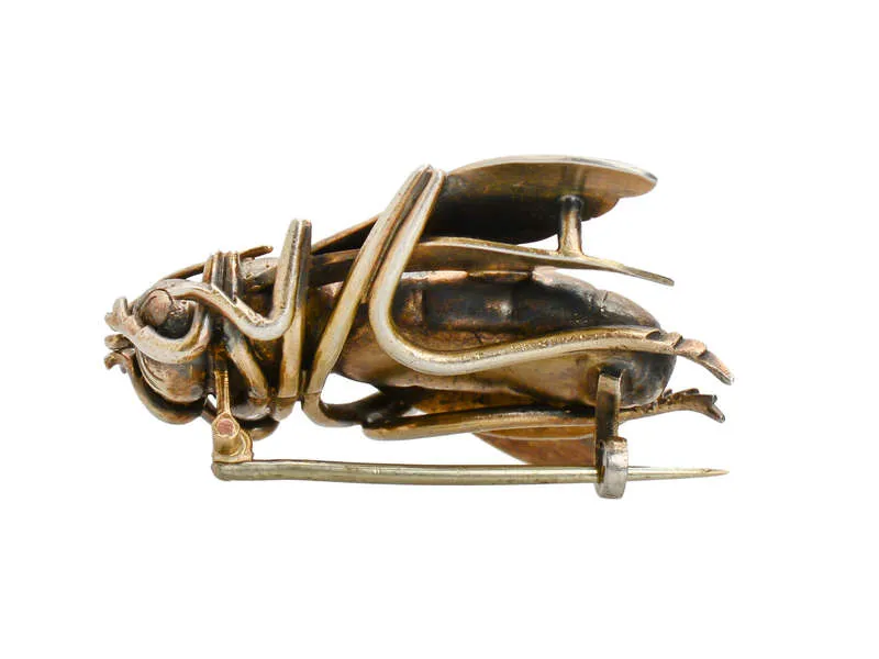Detailed Vermeil Silver Honey Bee Brooch