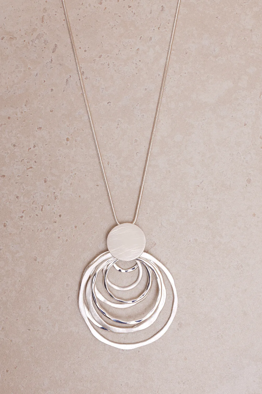 Elana Necklace - Silver/White