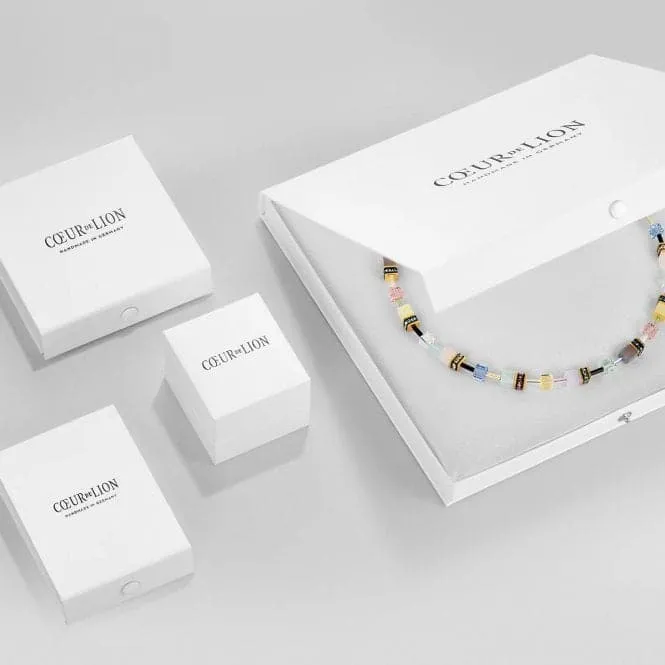 GeoCUBE® Iconic Nature White-Gold Necklace 3018/10-1416