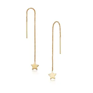 Star Vermeil Threader Earrings