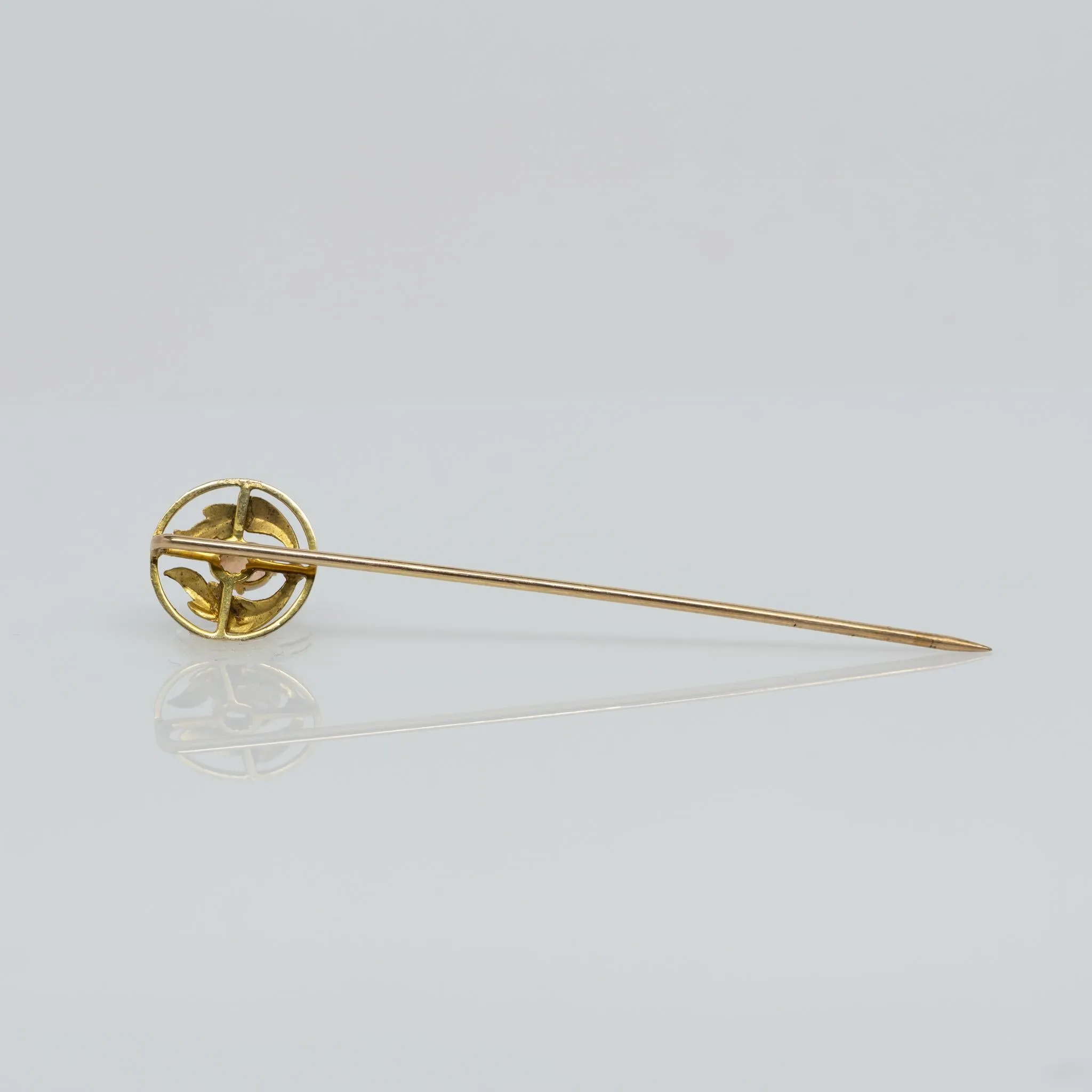 Victorian John Jasinski & CO 14K Yellow Gold Opal Pin