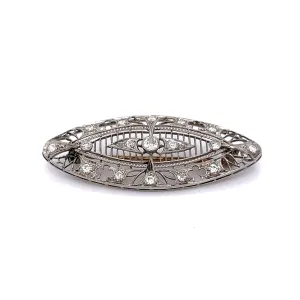 Vintage Edwardian Brooch w/ Old European Cut Diamonds